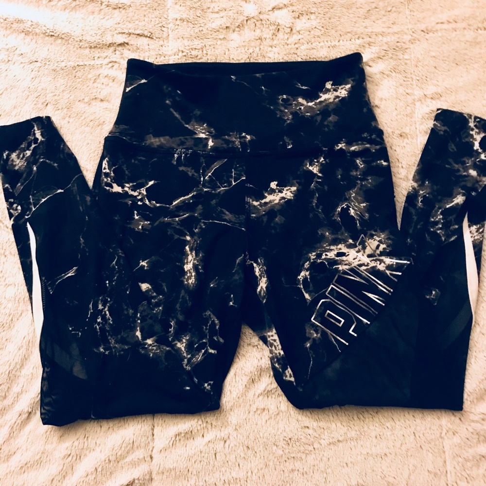 Black Marble High-waist Ankle Leggings 🖤🖤🖤